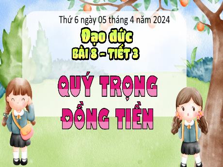 Bài giảng Đạo đức Lớp 4 (Kết nối tri thức) - Bài 8: Quý trọng đồng tiền (Tiết 3)