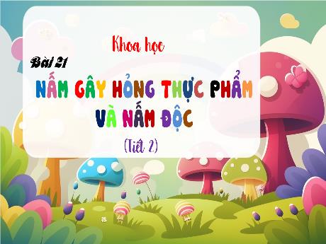 Bài giảng Khoa học 4 - Bài 21: Nấm gây hỏng thực phẩm và nấm độc (Tiết 2)