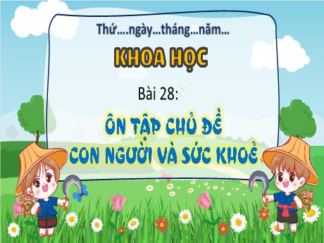 Bài giảng Khoa học 4 - Bài 28: Ôn tập chủ đề con người và sức khỏe