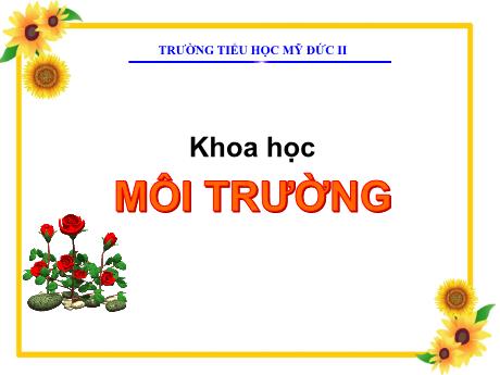 Bài giảng Khoa học 5 - Bài 62: Môi trường