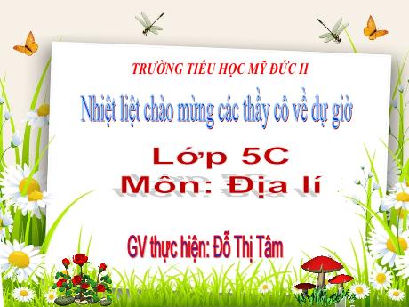 Bài giảng Lịch sử và Địa lí 5 - Châu Âu - Đỗ Thị Tâm