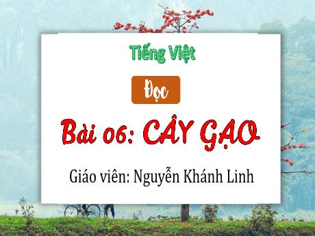 Bài giảng Tiếng Việt 3 - Tuần 21 - Đọc: Cây gạo - Nguyễn Khánh Linh