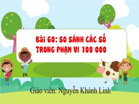 Bài giảng Toán 3 (Kết nối tri thức) - Bài 60: So sánh các số trong phạm vi 100 000 - Nguyễn Khánh Linh