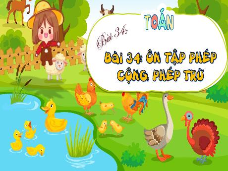 Bài giảng Toán Lớp 4 - Bài 34: Ôn tập phép cộng, phép trừ (Tiết 1)