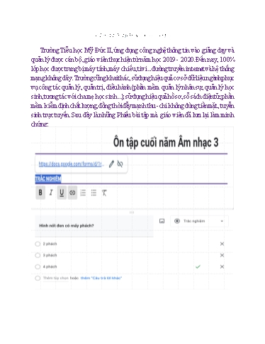 Phiếu bài tập chuyển đổi số các môn Lớp 3 - Trường Tiểu học Mỹ Đức II